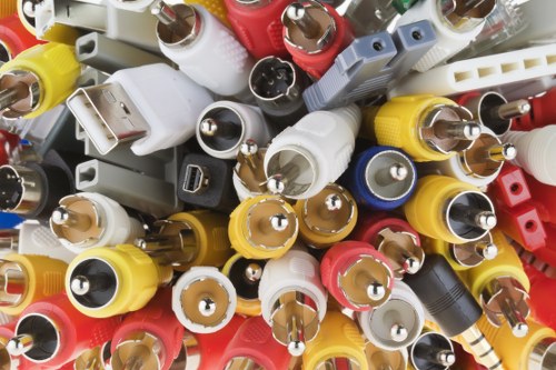 Waste management professionals handling commercial waste